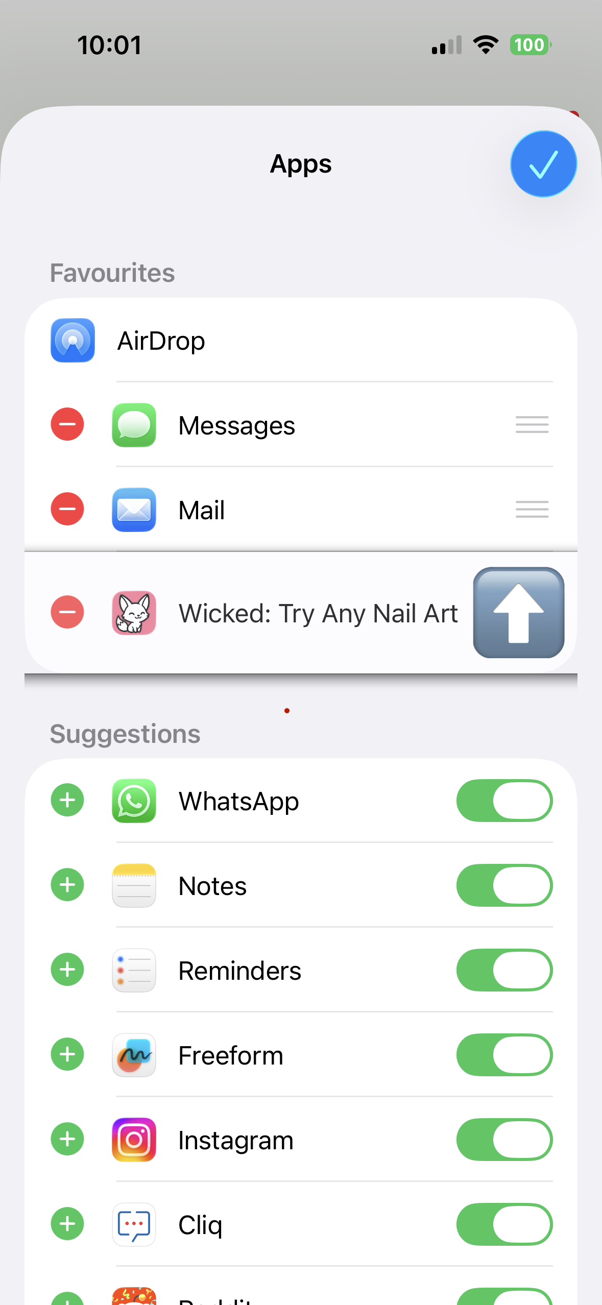 Wicked being added to Favourites